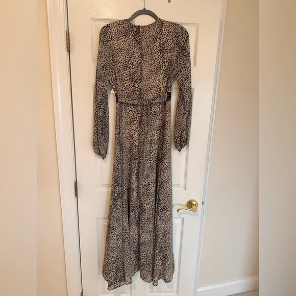Baltic Born Leopard Print Long Sleeve Maxi Dress Size S - Picture 4 of 4